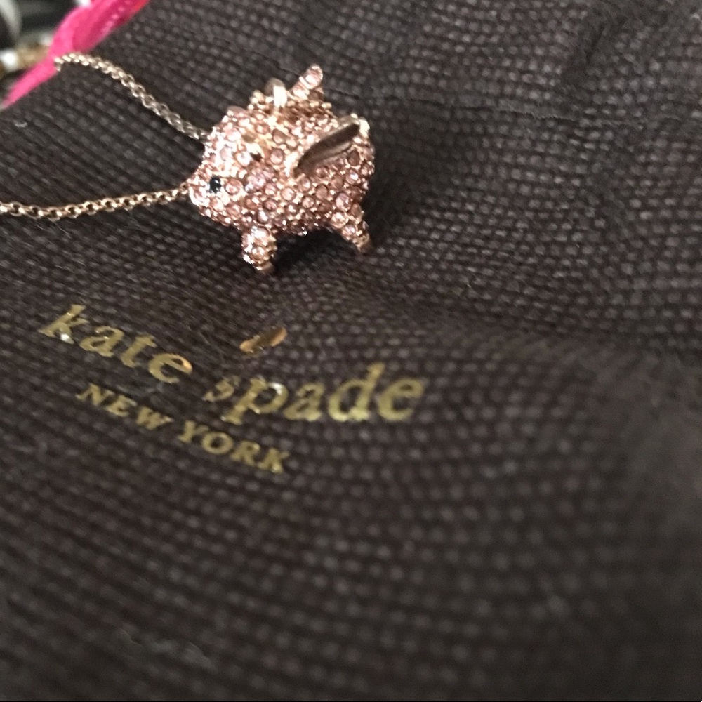 Kate Spade Flying Pig Jeweled Necklace